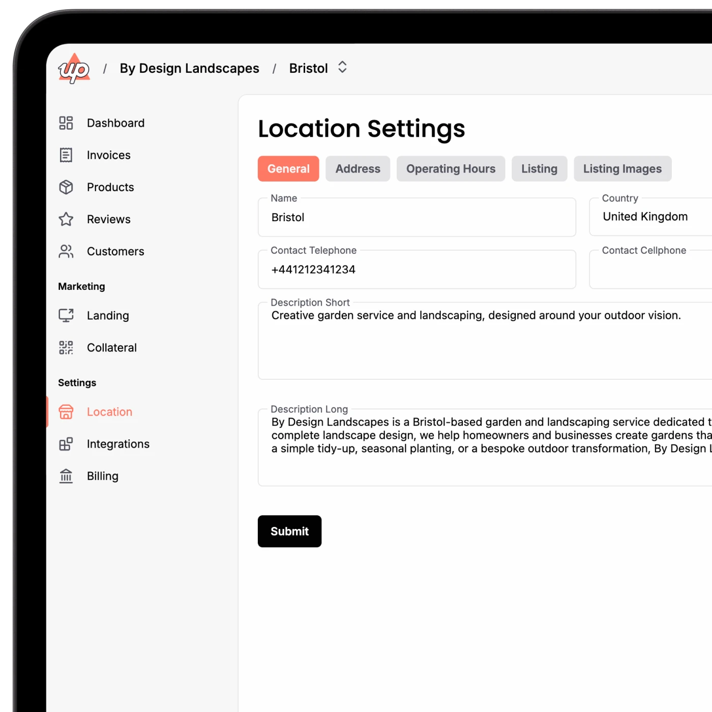 Partner Location Settings